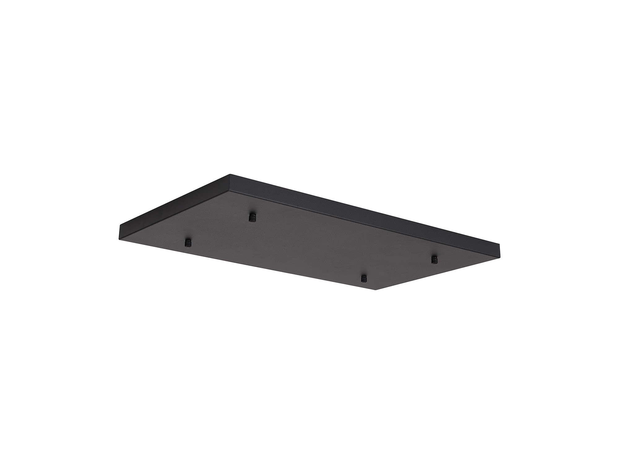 D0887BL/NH  Hayes No Hole 550mm x 320mm Linear Rectangle Ceiling Plate Satin Black